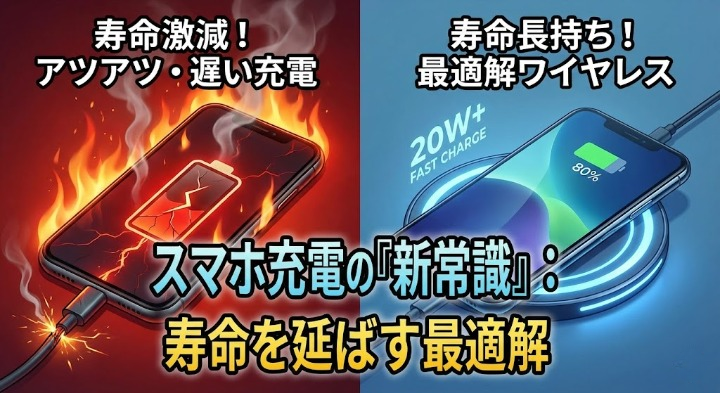 スマホの充電タイミング、間違ってない？「熱い」「遅い」を解決する正しいワット数と寿命を延ばす最適解【2026年最新】