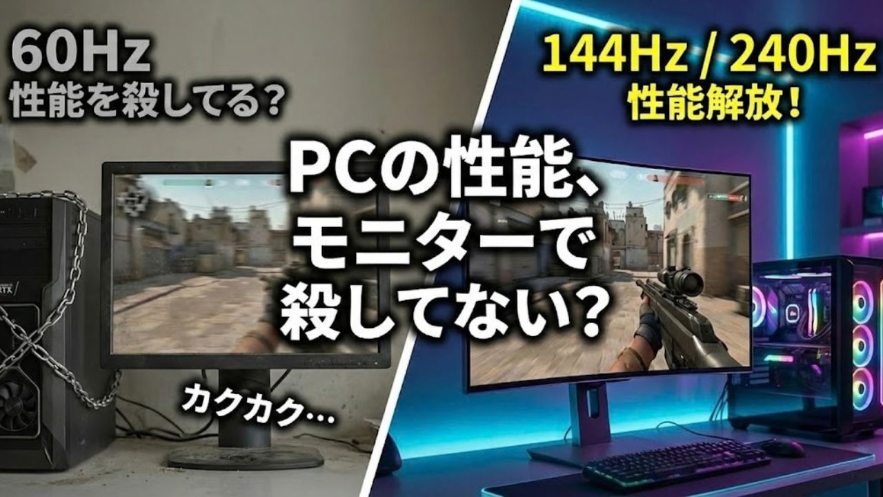 PCの性能、モニターで殺してない？『ゲーミングモニター』の正しい選び方とHz（リフレッシュレート）別の最適解【2026年最新】