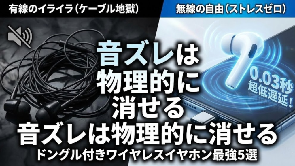 音ズレは物理的に消せる。有線に勝つ『超低遅延ワイヤレスイヤホン』おすすめ5選【ドングル付き・遅延0.03秒の世界】
