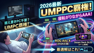 【2026年最新】据え置きPCはもう不要?ポータブルゲーミングPC(UMPC)の覇権と「買うべき最適解」